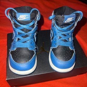 Toddler 8c Blue & Black Jordan 1 Retro High Og Sneakers